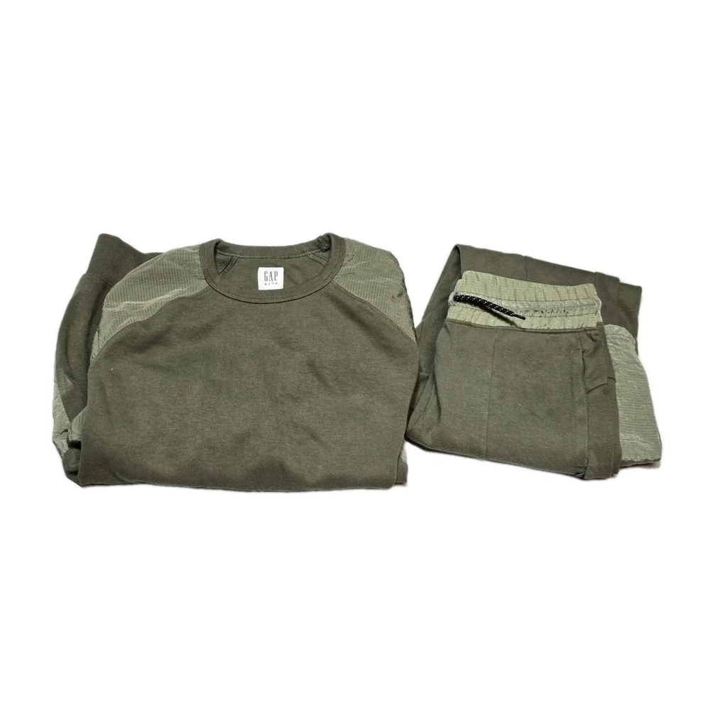 Gap Kids Tech Sweatshirt Sweatpants XXL Olive Green Set